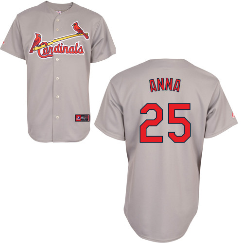 Dean Anna #25 Youth Baseball Jersey-St Louis Cardinals Authentic Road Gray Cool Base MLB Jersey